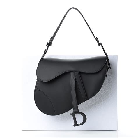 dior saddle bag matte black.